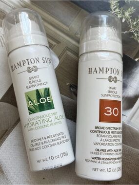 Hampton Sun SPF30 Continuous Mist Sunscreen REEF SAFE 1oz/28g + Hydrating Aloe